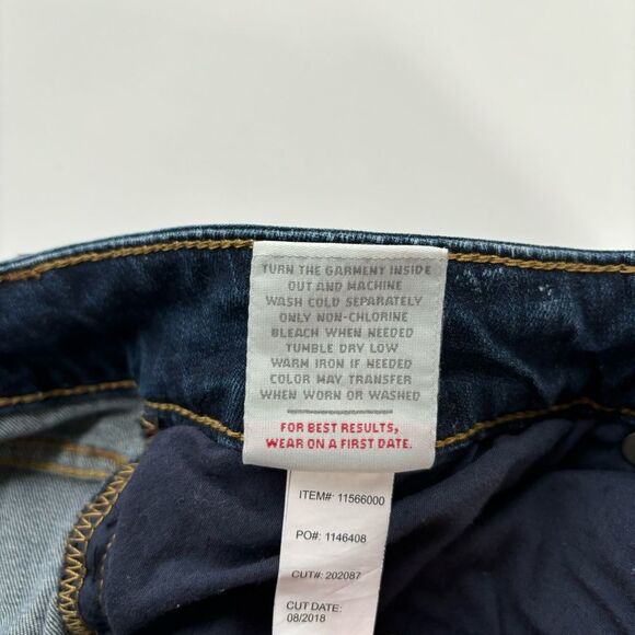 Torrid Distressed High Waist Dark Blue Jeans - Size 22 - Picture 8 of 8